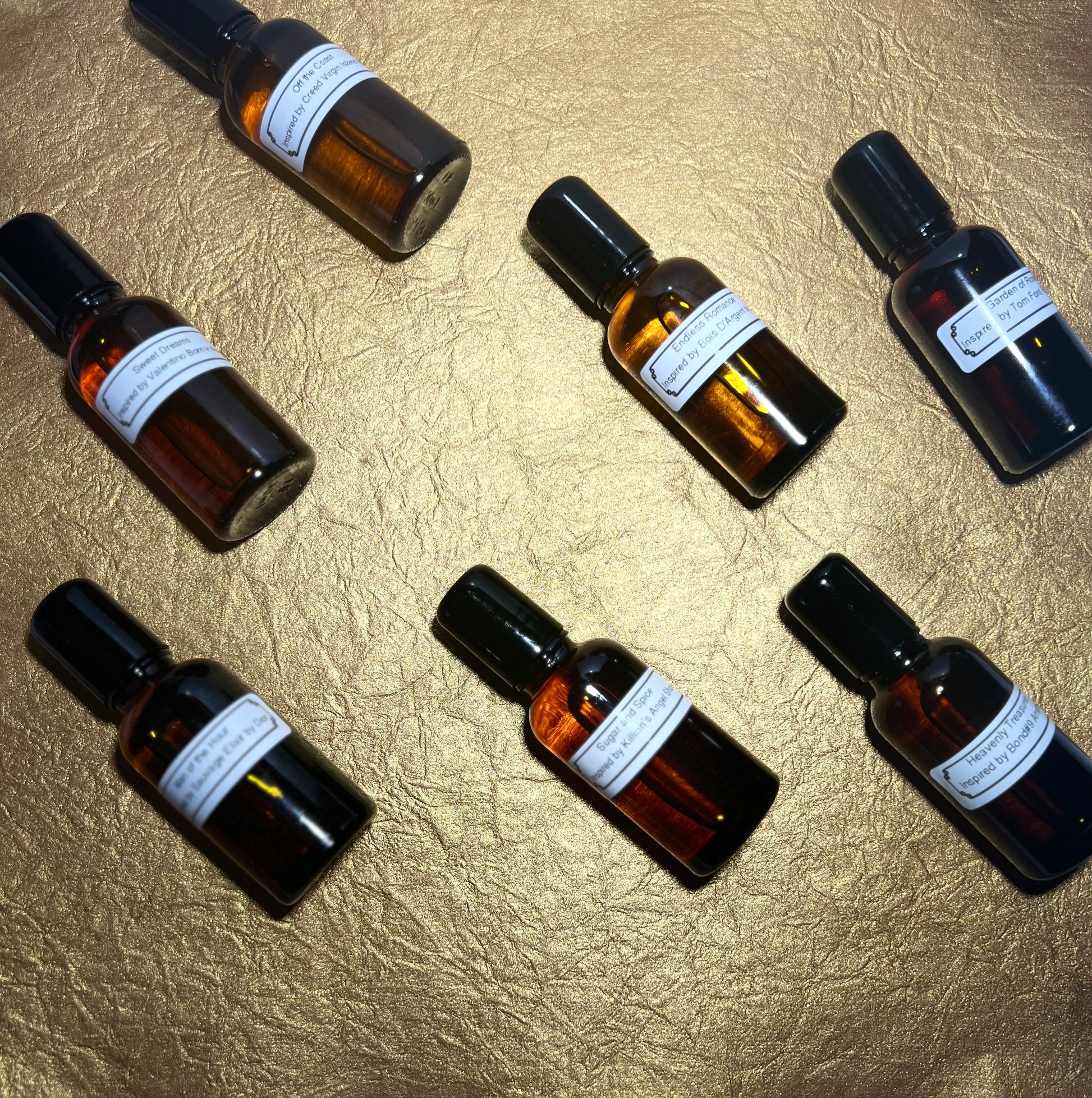 Many different designers inspire Aroma Depot Fragrance Body Oils